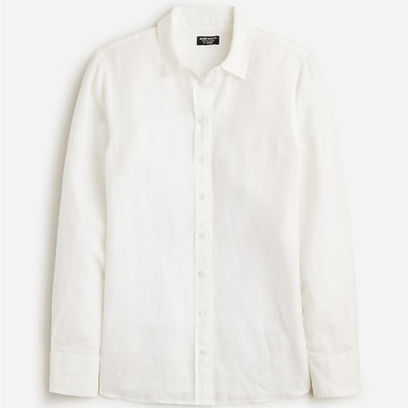 J. Crew Wren linen  shirt in Baird McNutt Irish linen Size 2. NWOT - Picture 3 of 8